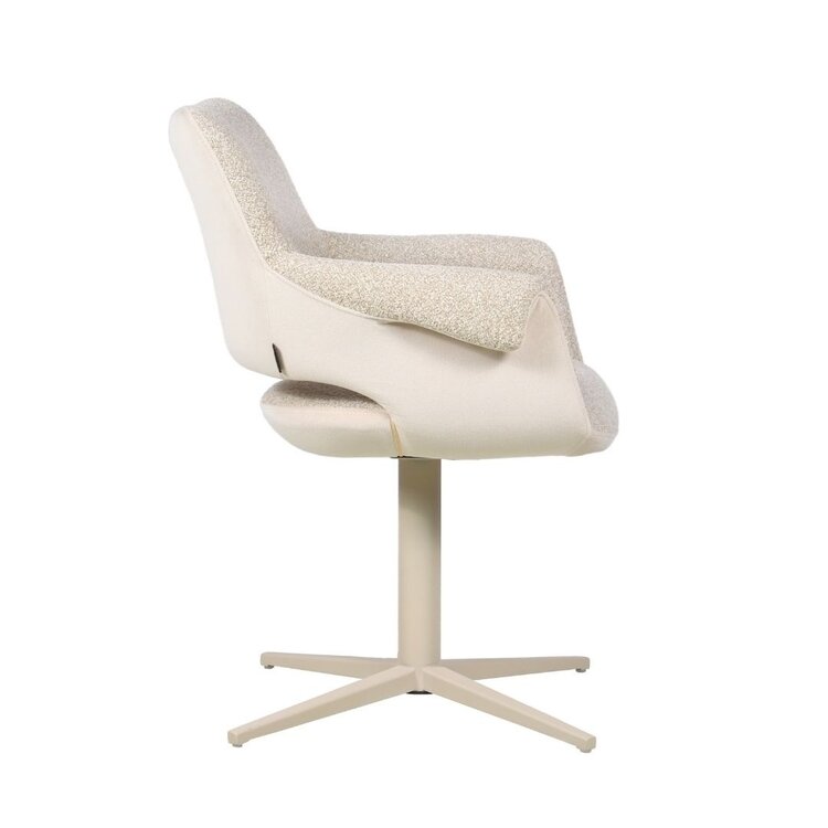 Esszimmerstuhl Jules drehbar Bouclé taupe