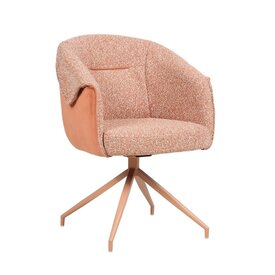 Esszimmerstuhl Riley drehbar Bouclé terrakotta