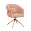 Esszimmerstuhl Riley drehbar Bouclé terrakotta