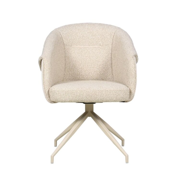 Esszimmerstuhl Riley drehbar Bouclé taupe