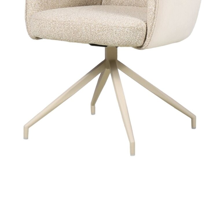 Esszimmerstuhl Riley drehbar Bouclé taupe