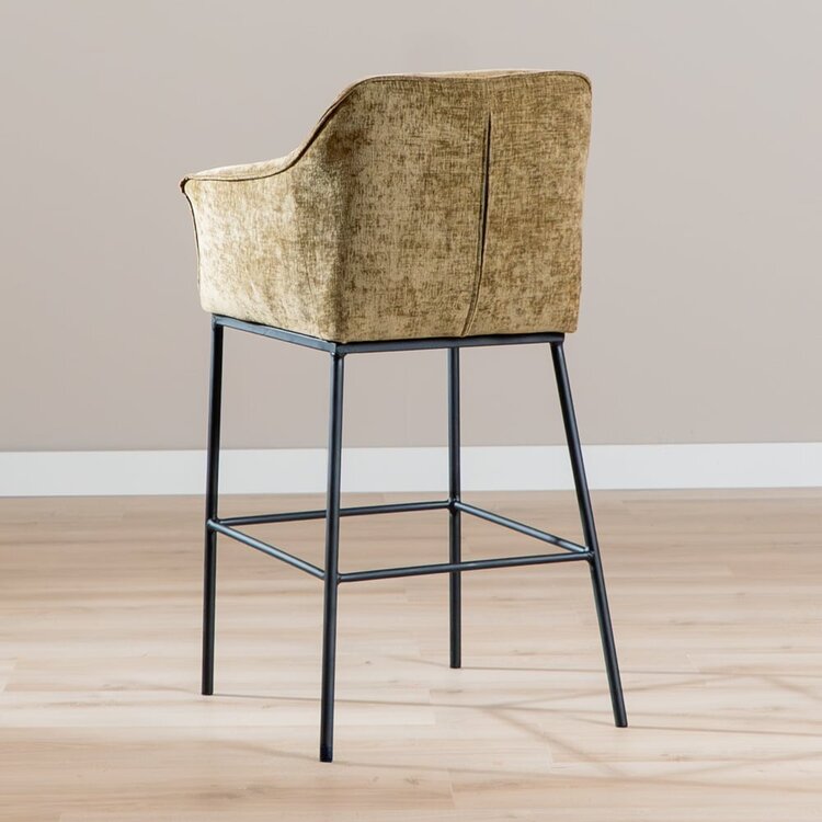 Barhocker Nubo Chenille Olivgrün 85 cm