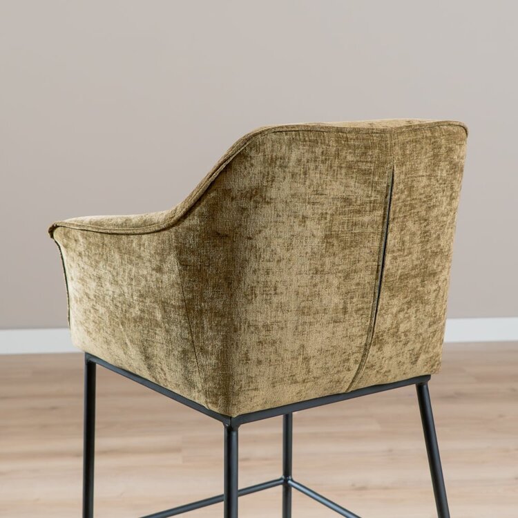 Barhocker Nubo Chenille Olivgrün 85 cm