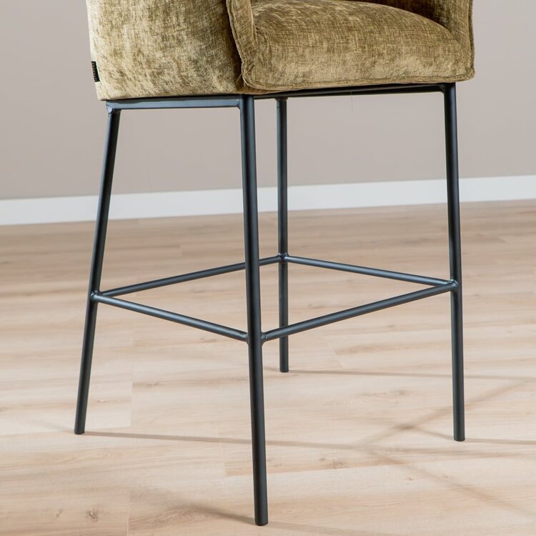 Barhocker Nubo Chenille Olivgrün 85 cm