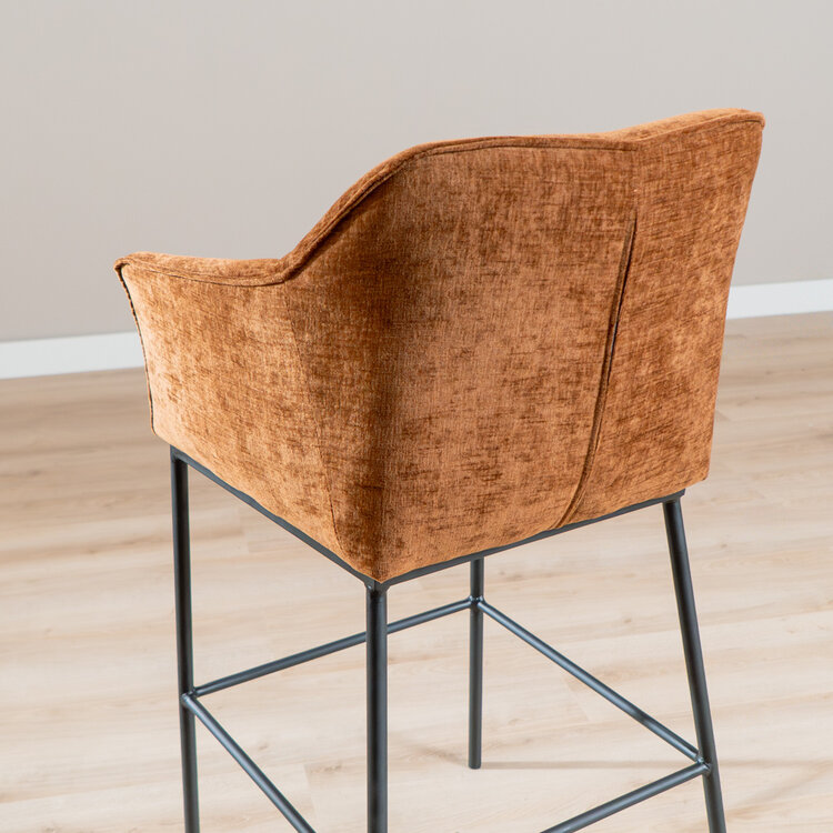 Barhocker Nubo Chenille Kupfer 85 cm
