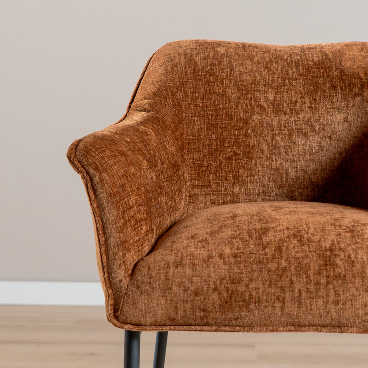 Barhocker Nubo Chenille Kupfer 85 cm