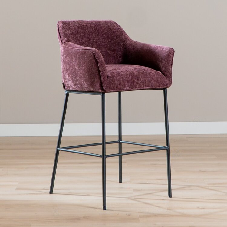 Barhocker Nubo Chenille Lila 85 cm