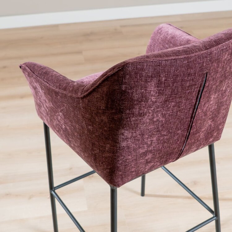 Barhocker Nubo Chenille Lila 85 cm