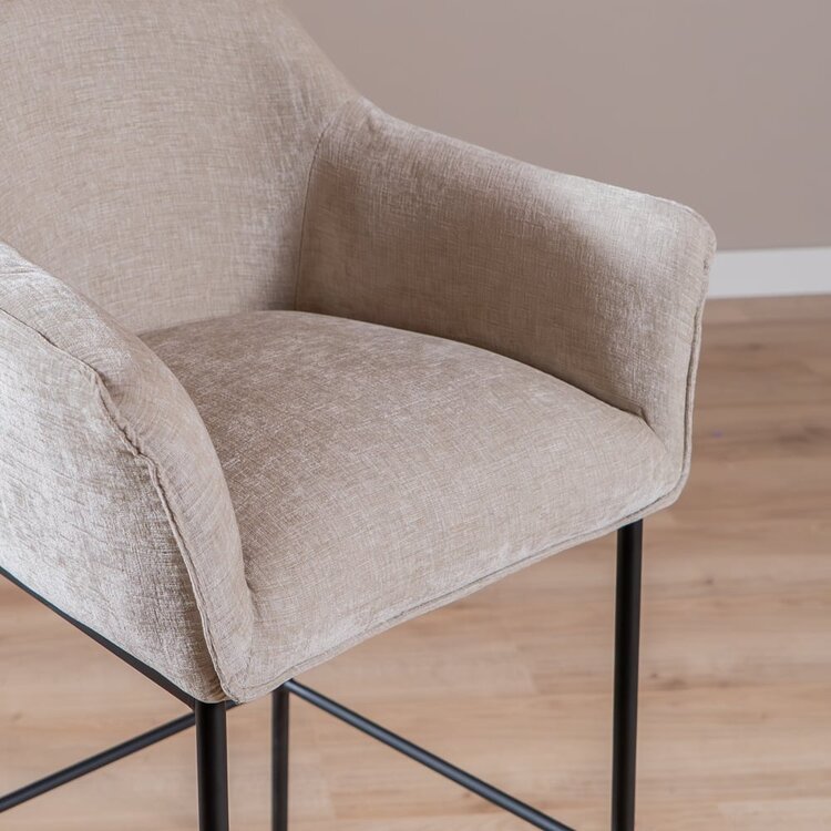 Barhocker Nubo Chenille Sand 85 cm