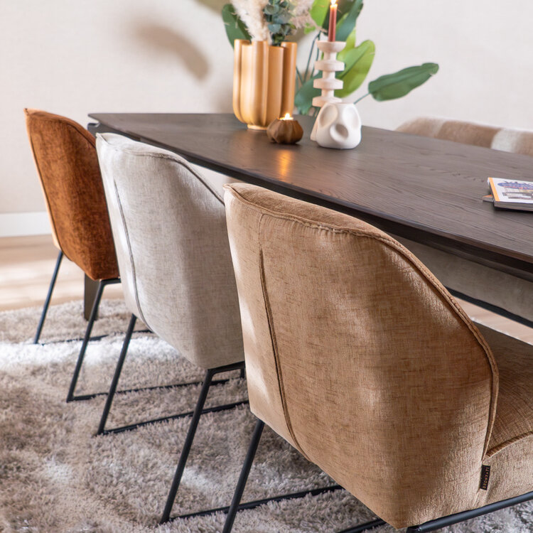 Esszimmerstuhl Momo Chenille Sand