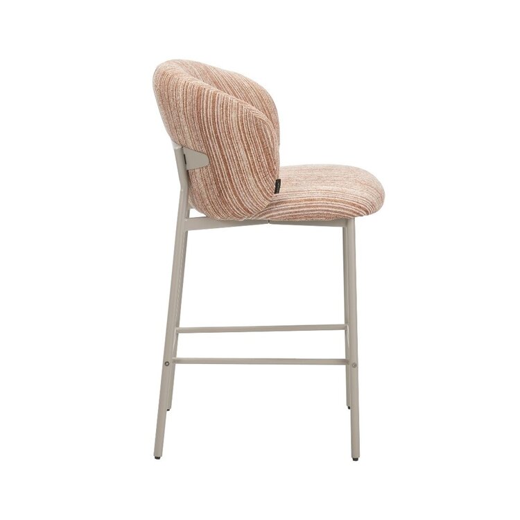 Barhocker Milo Chenille beige/pink 70 cm