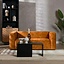 Samt Sofa Memphis 2,5-Sitzer ockergelb/cognac