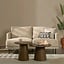 Samt Sofa Denver 2,5-Sitzer beige