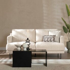 Bouclé Sofa Denver 2,5-Sitzer weiß