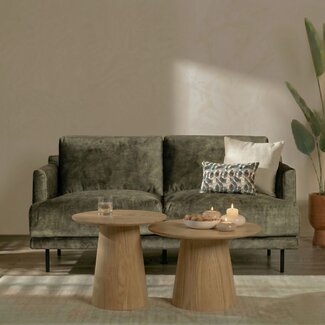 Samt Sofa Denver 2,5-Sitzer grün