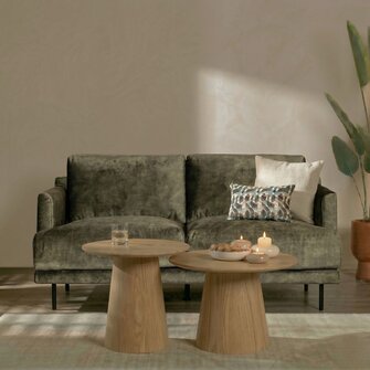 Samt Sofa Denver 2,5-Sitzer grün