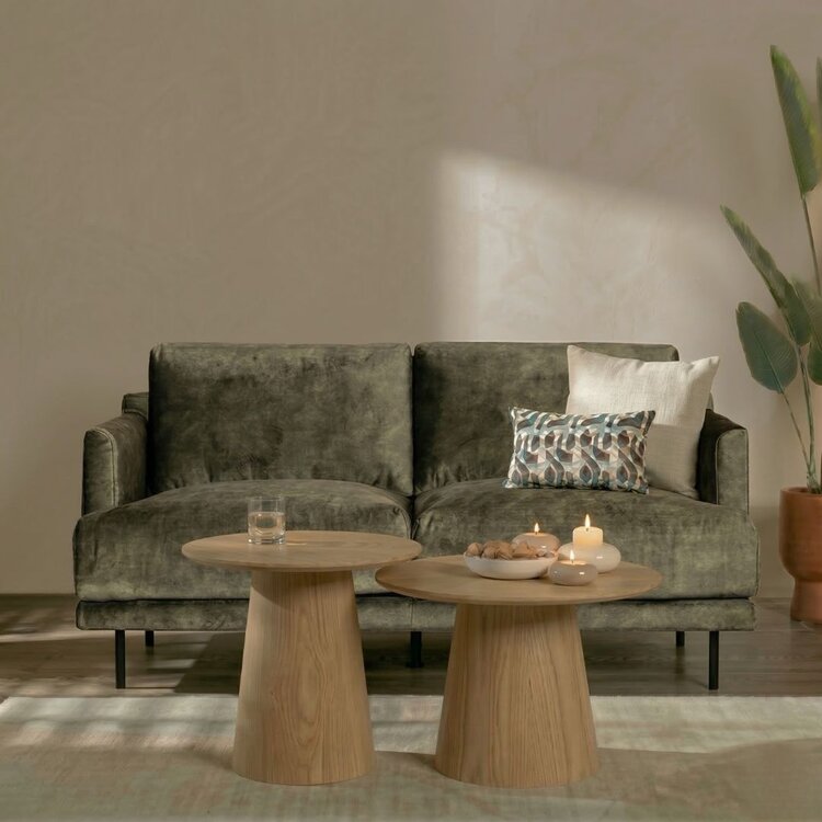 Samt Sofa Denver 2,5-Sitzer grün