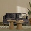 Samt Sofa Denver 2,5-Sitzer anthrazit
