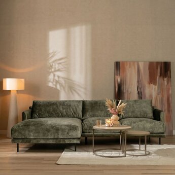 Ecksofa Denver Samt grün links