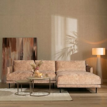 Ecksofa Denver Samt taupe rechts