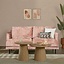 Chenille Sofa Denver 2,5-Sitzer pink