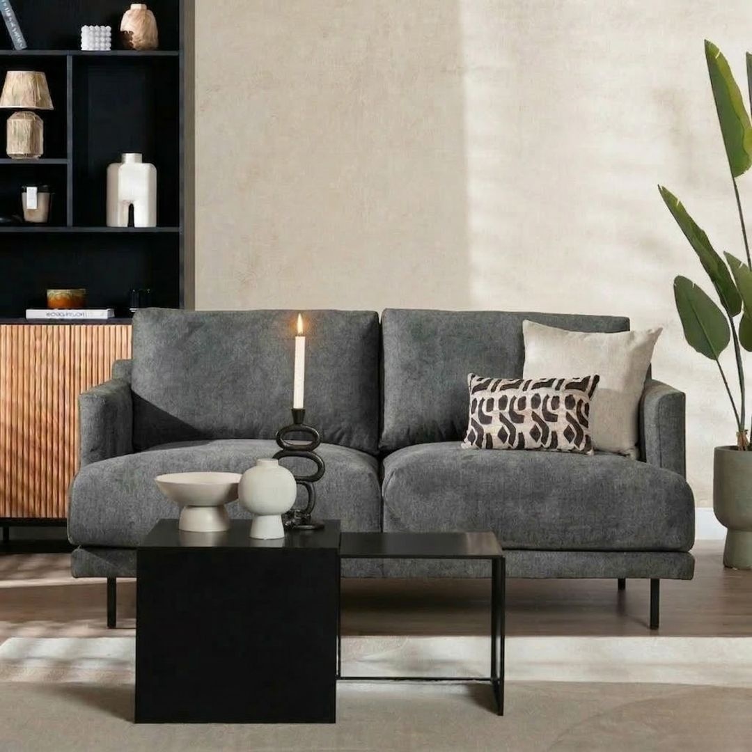 Sofa Denver 2,5-Sitzer Stoff anthrazit