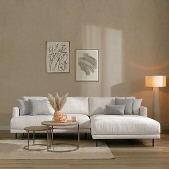 Ecksofa Denver Stoff off white rechts