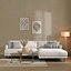 Ecksofa Denver Stoff off white rechts