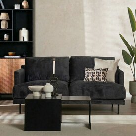 Sofa Denver 2,5-Sitzer Stoff schwarz