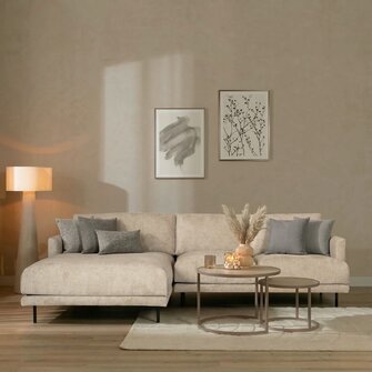Ecksofa Denver Stoff taupe links