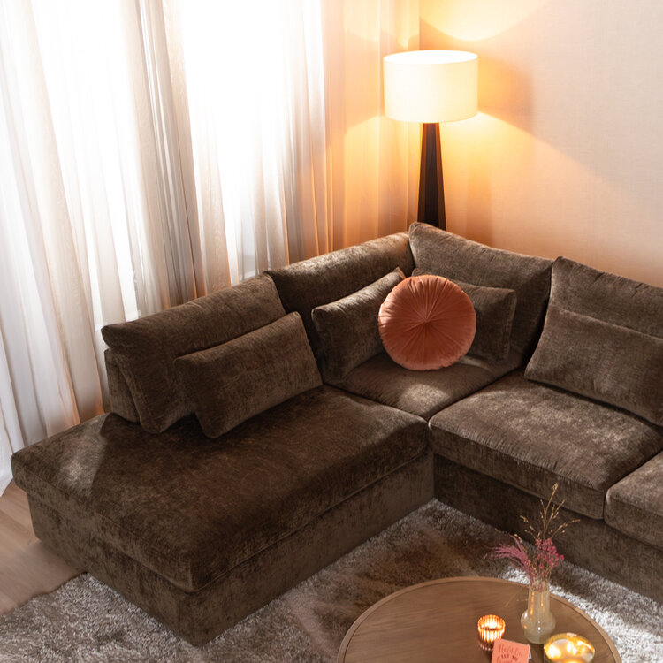 U-Sofa Kyle 6-Sitzer Chenille mocha