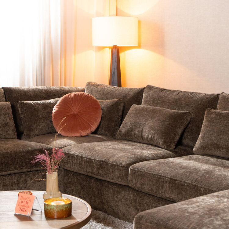 U-Sofa Kyle 6-Sitzer Chenille mocha