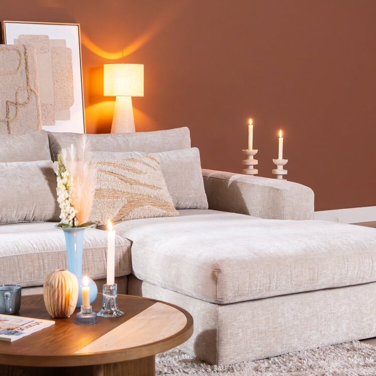 U-Sofa Kyle 6-Sitzer Chenille sand