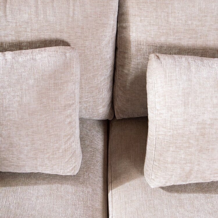 U-Sofa Kyle 6-Sitzer Chenille sand