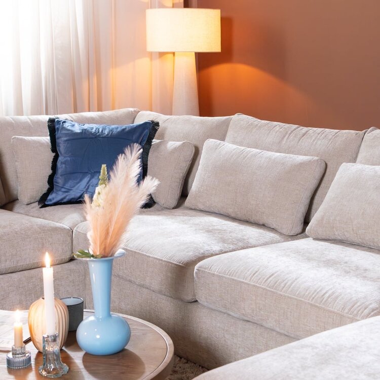 U-Sofa Kyle 6-Sitzer Chenille sand