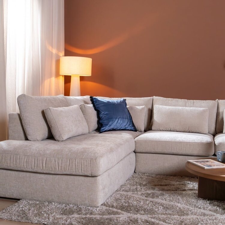 U-Sofa Kyle 6-Sitzer Chenille sand