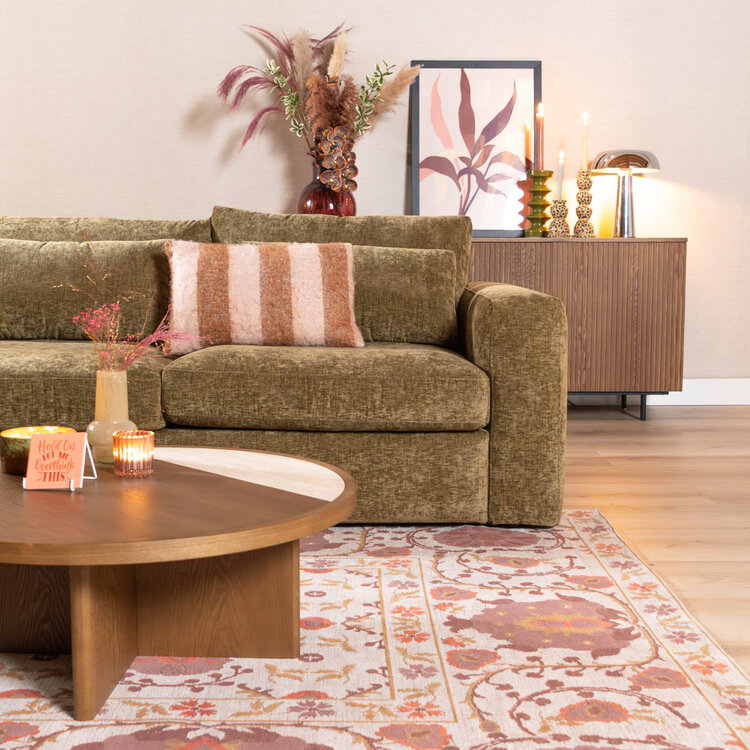 Ecksofa Kyle chenille grün links