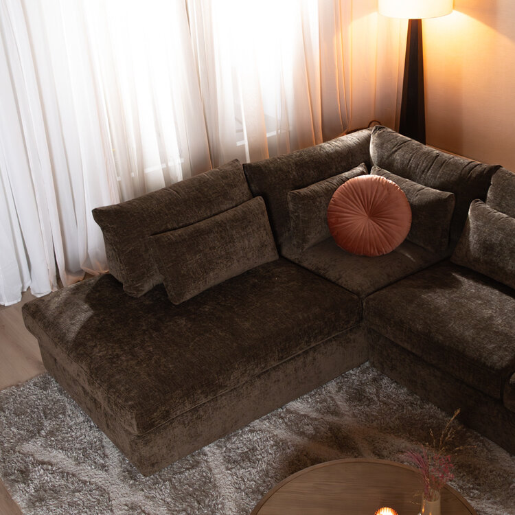 Ecksofa Kyle chenille mocha links