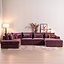 U-Sofa Kyle 6-Sitzer Chenille lila