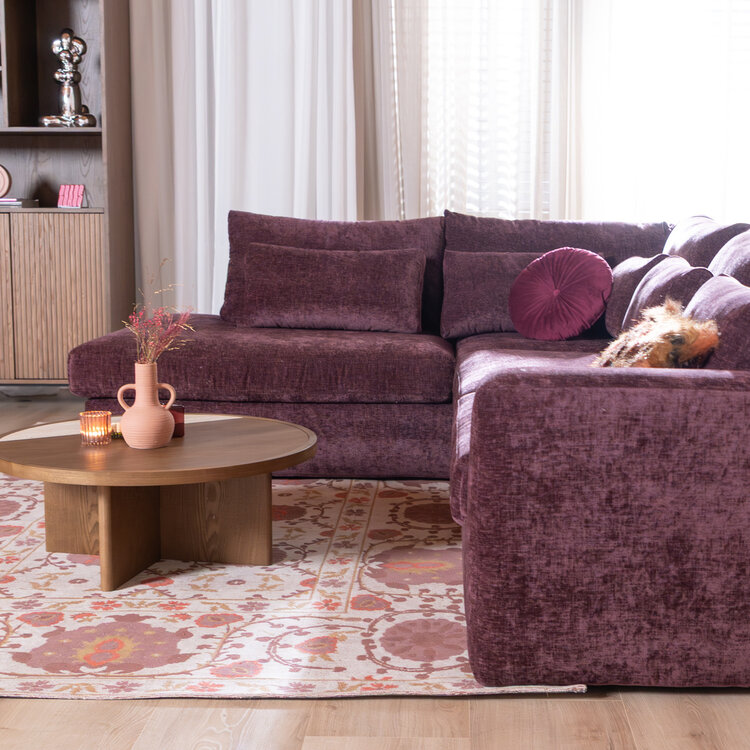 Ecksofa Kyle chenille lila links