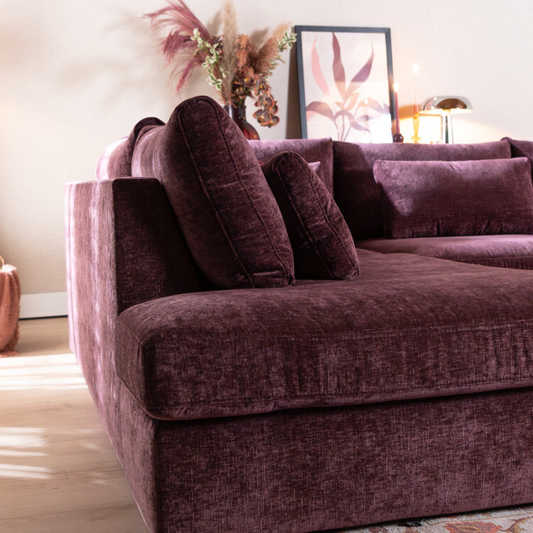 Ecksofa Kyle chenille lila links