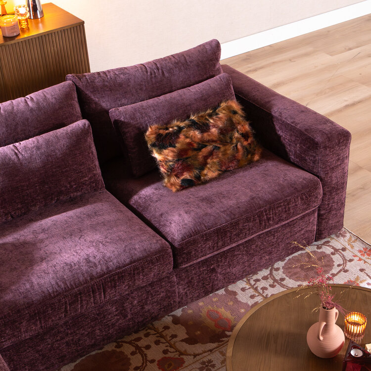 Ecksofa Kyle chenille lila links