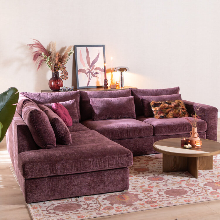 Ecksofa Kyle chenille lila links