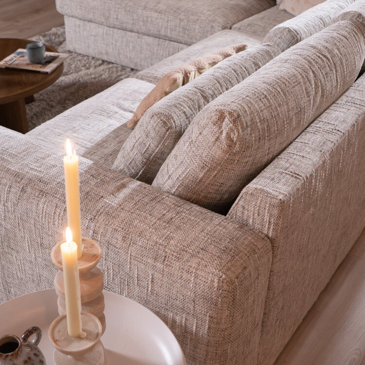 Ecksofa Kyle chenille sand grey links