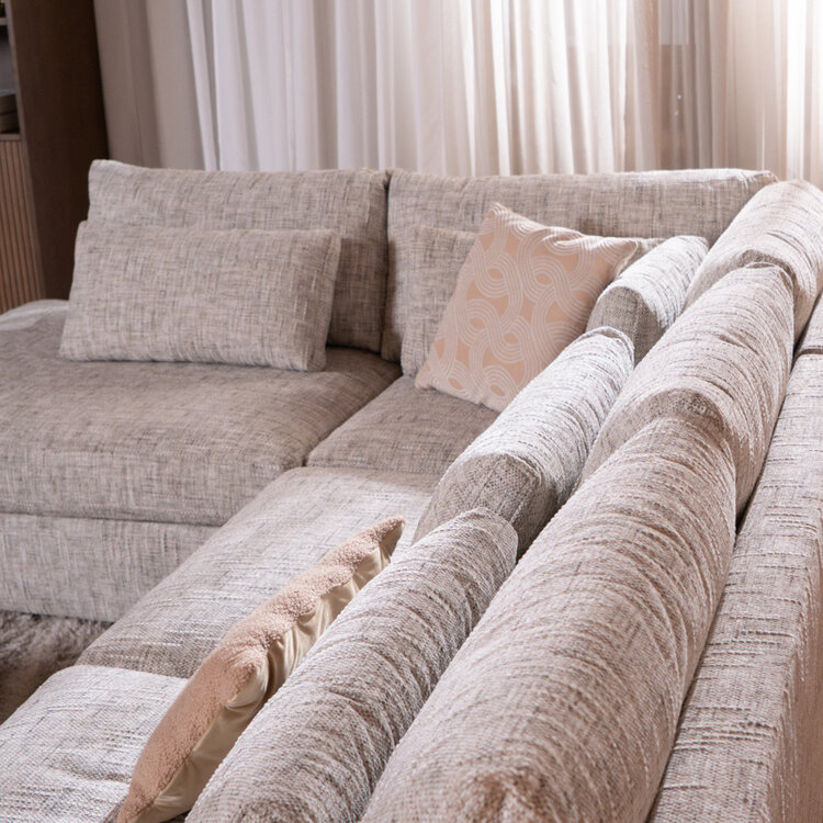 Ecksofa Kyle chenille sand grey links