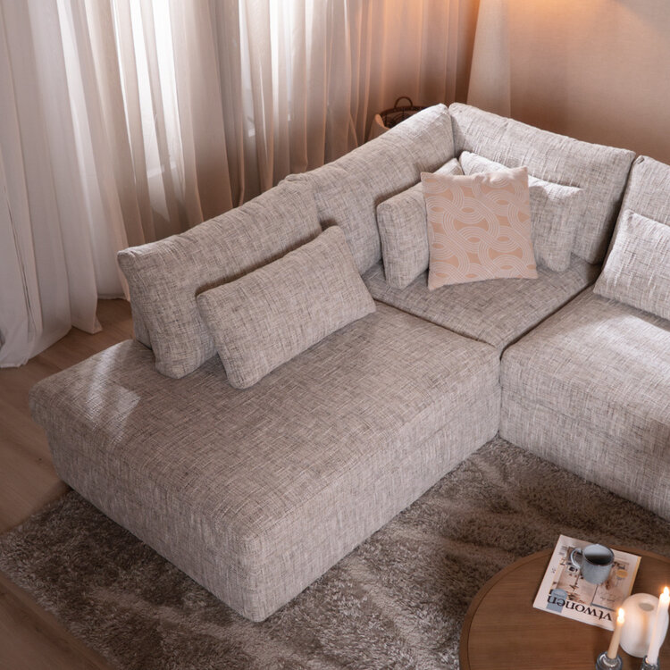 Ecksofa Kyle chenille sand grey links