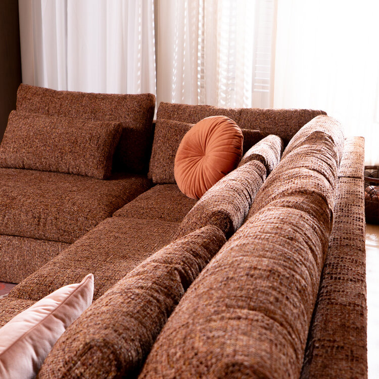 Ecksofa Kyle chenille rot links