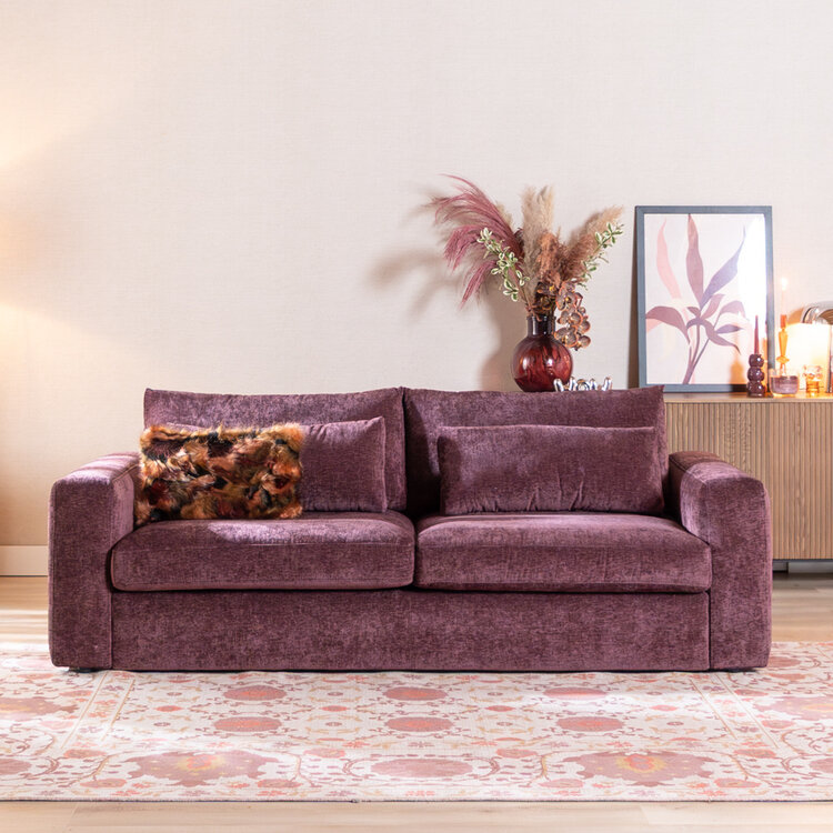 3-Sitzer Sofa Kyle Chenille paars