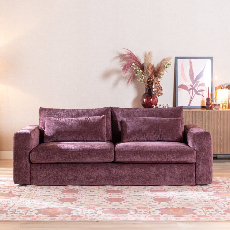 3-Sitzer Sofa Kyle Chenille paars
