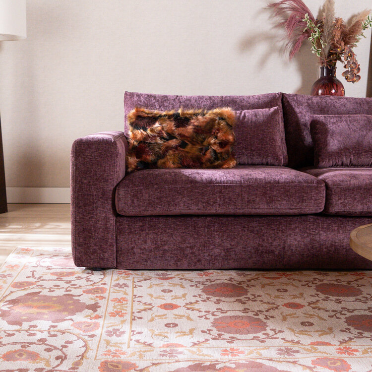 3-Sitzer Sofa Kyle Chenille paars